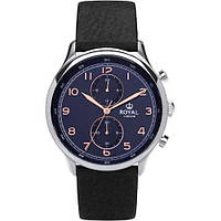 Мужские водонепроницаемые наручные часы Royal London 41385-03 кварцевые с кожаным ремешком