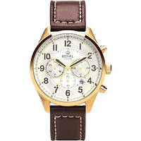 Мужские водонепроницаемые наручные часы Royal London 41386-03 кварцевые с кожаным ремешком