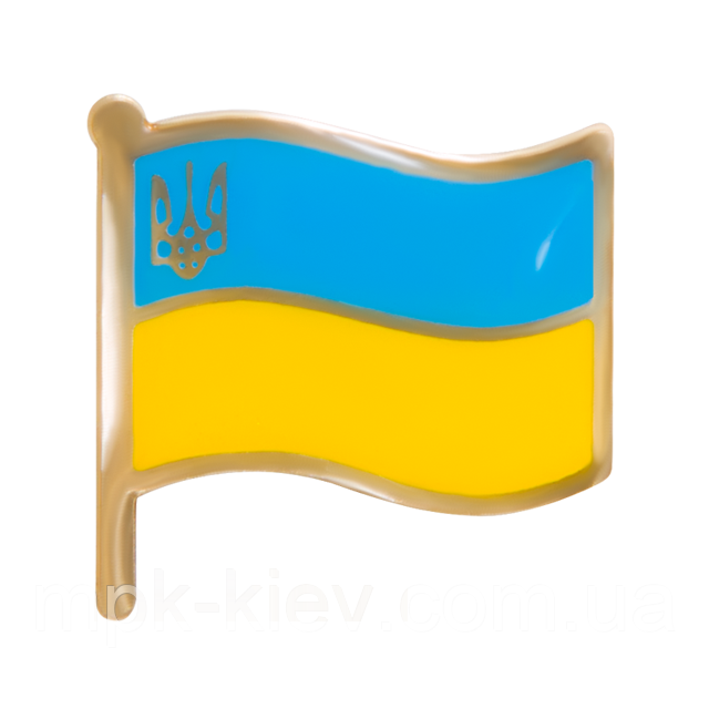 Значок прапор України середній, фото 1