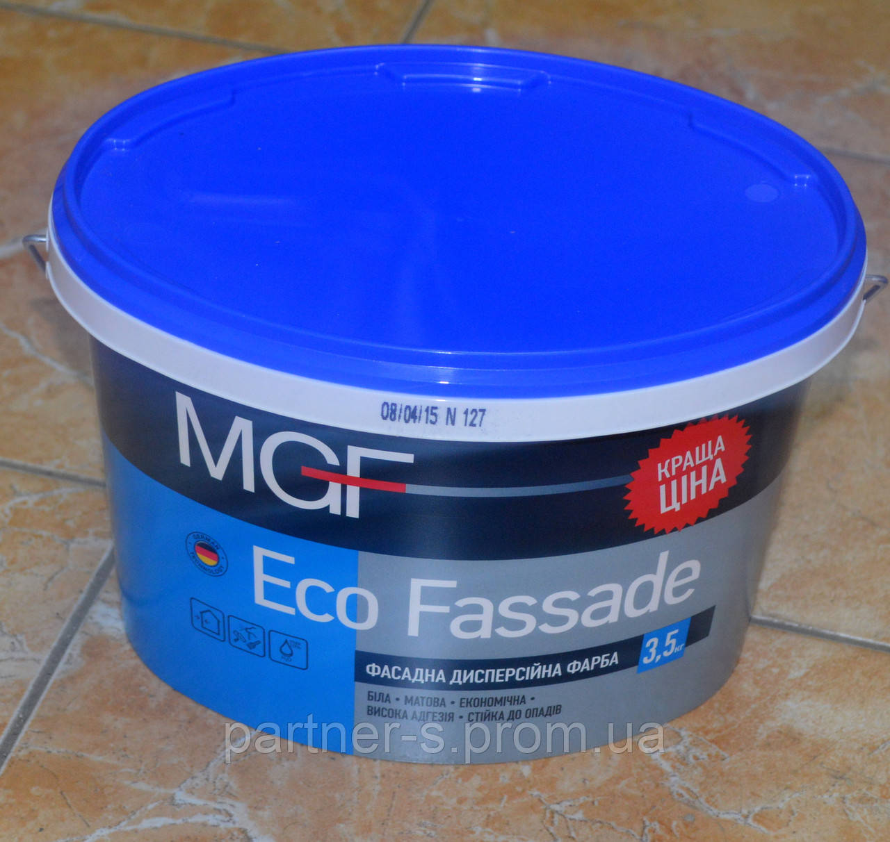 Фасадна дисперсійна фарба для зовнішніх і внутрішніх робіт М 690 EKO Fassade MGF (14 кг)