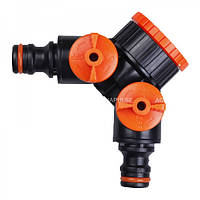 Адаптер кран-трійник універсальний 1" з внутрішньою різзю та редуктором 1" — 3/4" Aquapulse Standart