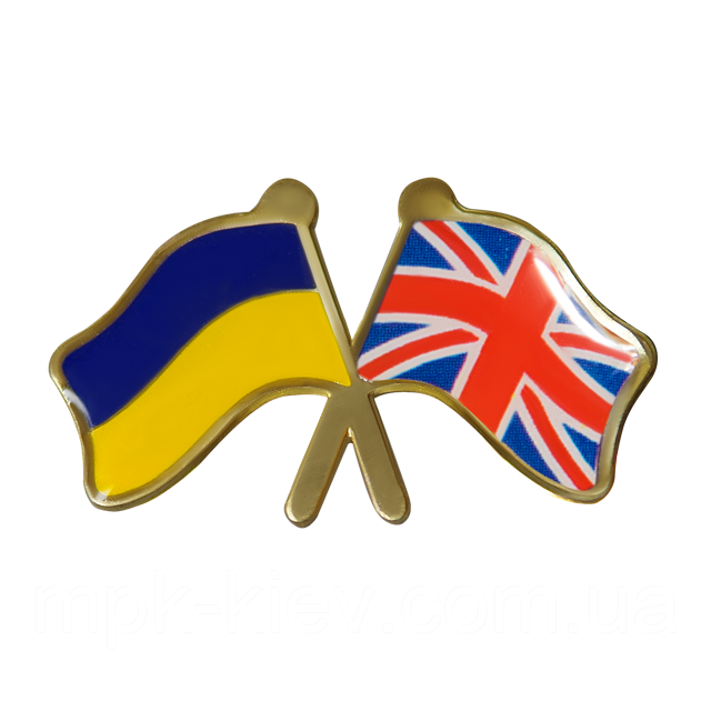 Значок Україна-Великобританія, фото 1