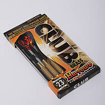 Дротики для гри в дартс циліндричні CLUB BRASS D105-23 HARROWS (сталь, вага 23гр, 3шт.,+3хвост,+3опер), фото 3
