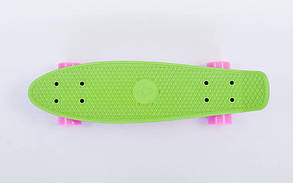 Скейтборд пластиковий Penny SOFT RUBBER TWIN FISH 22in двоколірна дека SK-410-11 (сал-піб), фото 3
