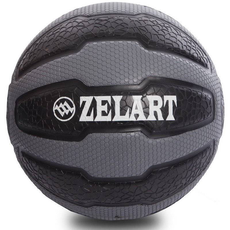 Мяч медицинский медбол Zelart Medicine Ball FI-0898-10 10кг черный-серый - фото 2 - id-p1130827514