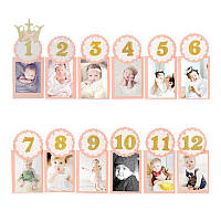 Гірлянда для фото 12 місяців на перший рік дівчинки (незначний брак)