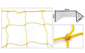 Сітка на ворота футбольні аматорська вузлова (2шт) Економ-Діагональ UR SO-5293 (PP 2,5 мм, 15см)
