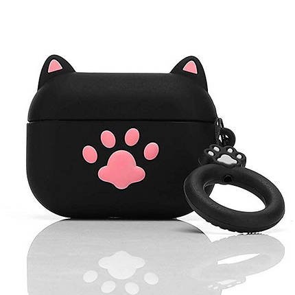 Чехол для Apple AirPods Pro Alitek Лапка котика Black case, фото 1