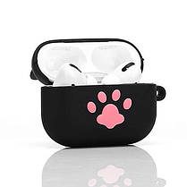 Чехол для Apple AirPods Pro Alitek Лапка котика Black case, фото 3