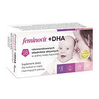 Feminovit + DHA - для беременных и кормящих женщин, мягкие капсулы, 30 шт.