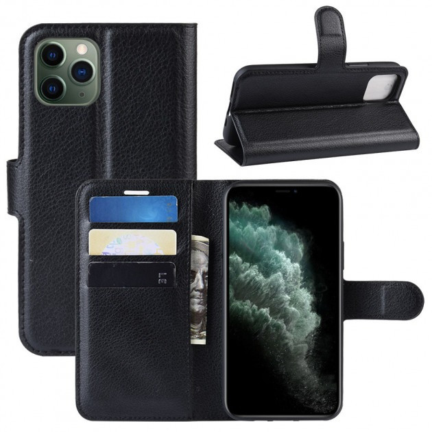 Чохол-книжка Litchie Wallet для Apple iPhone 11 Pro Max Black, фото 1