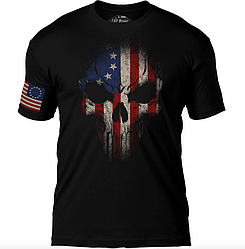 Футболка  чоловіча 7.62 Design betsy ross flag skull  premium men's t-shirt США