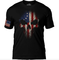 Футболка чоловіча Дух воїна Каратель 7.62 Design betsy ross flag skull premium men's США