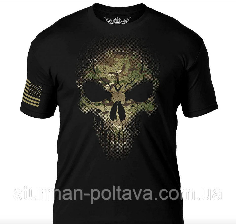 Футболка чоловіча   Дух воїна 7.62 Design Дух війна камуфляж мультикам Camo Skull Battlesse USA