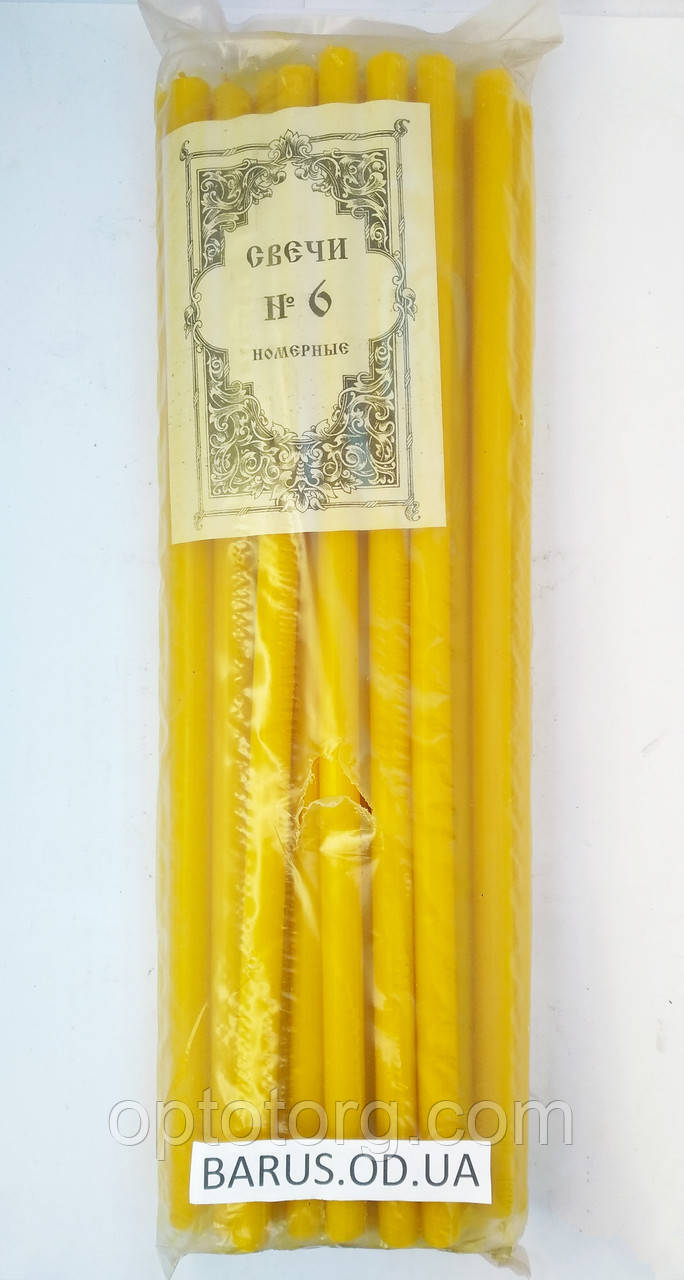 Свічки церковні 10% віск 2 кг 30 шт No6, фото 1