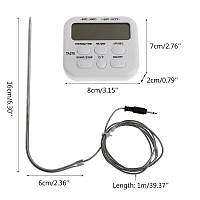 Цифровий термометр для м'яса ТА278 ( -50 до 300°С) з виносним щупом з нержавіючої сталі, з таймером
