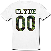 Мужская именная футболка CLYDE - Military (принт спереди) [Цифры можно менять] (50-100% предоплата)