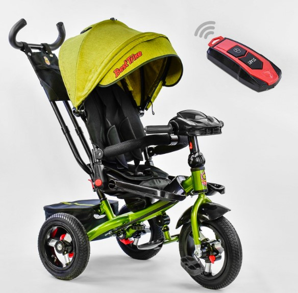 Триколісний велосипед Best Trike 6088 F — 3110 поворотне сидіння на 360, складане кермо, ПУЛЬТ СВЕТ ПШИНА