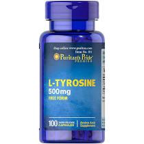 Амінокислоти L-Tyrosine 500 mg	 (100 кап) Puritan's Pride
