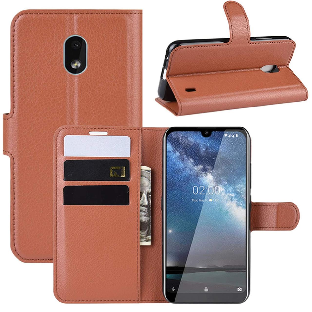 Чохол-книжка Litchie Wallet для Nokia 2.2 Brown