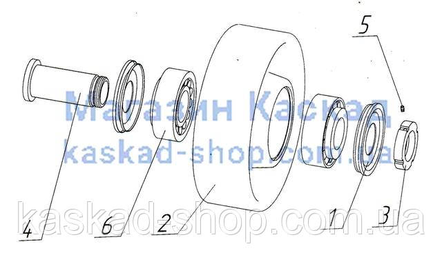 Конструкція опорного ролика Автобетонозмішувача