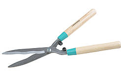 Ножиці для кущів Greenmill GR6413 з дерев'яними ручками та хвилястими лезами