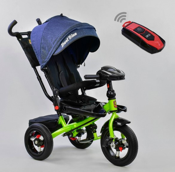 Триколісний велосипед Best Trike 6088 F — 1780 поворотне сидіння на 360, складане кермо, ПУЛЬТ СВЕТ ПШИНА