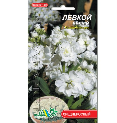 Насіння Левкой білий однорічник середньорослий 0.1 г, фото 1