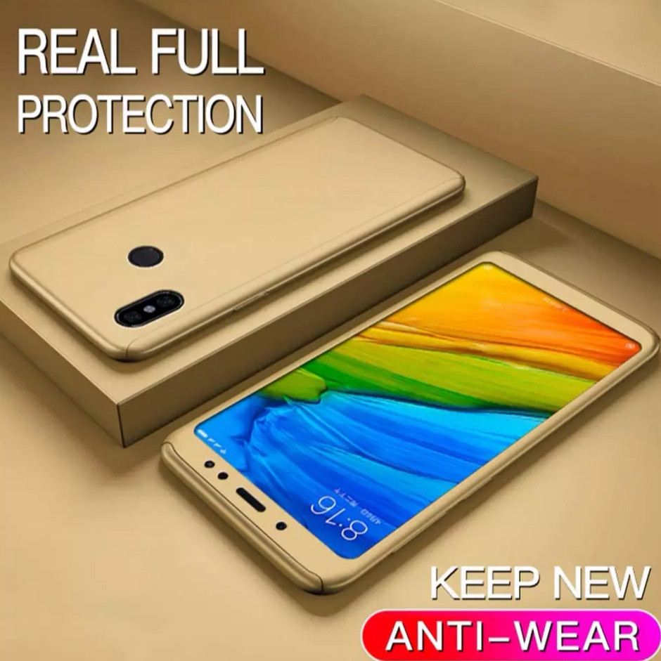 Чехол 360°+стекло на Xiaomi Note 6/Note 6 Pro Gold