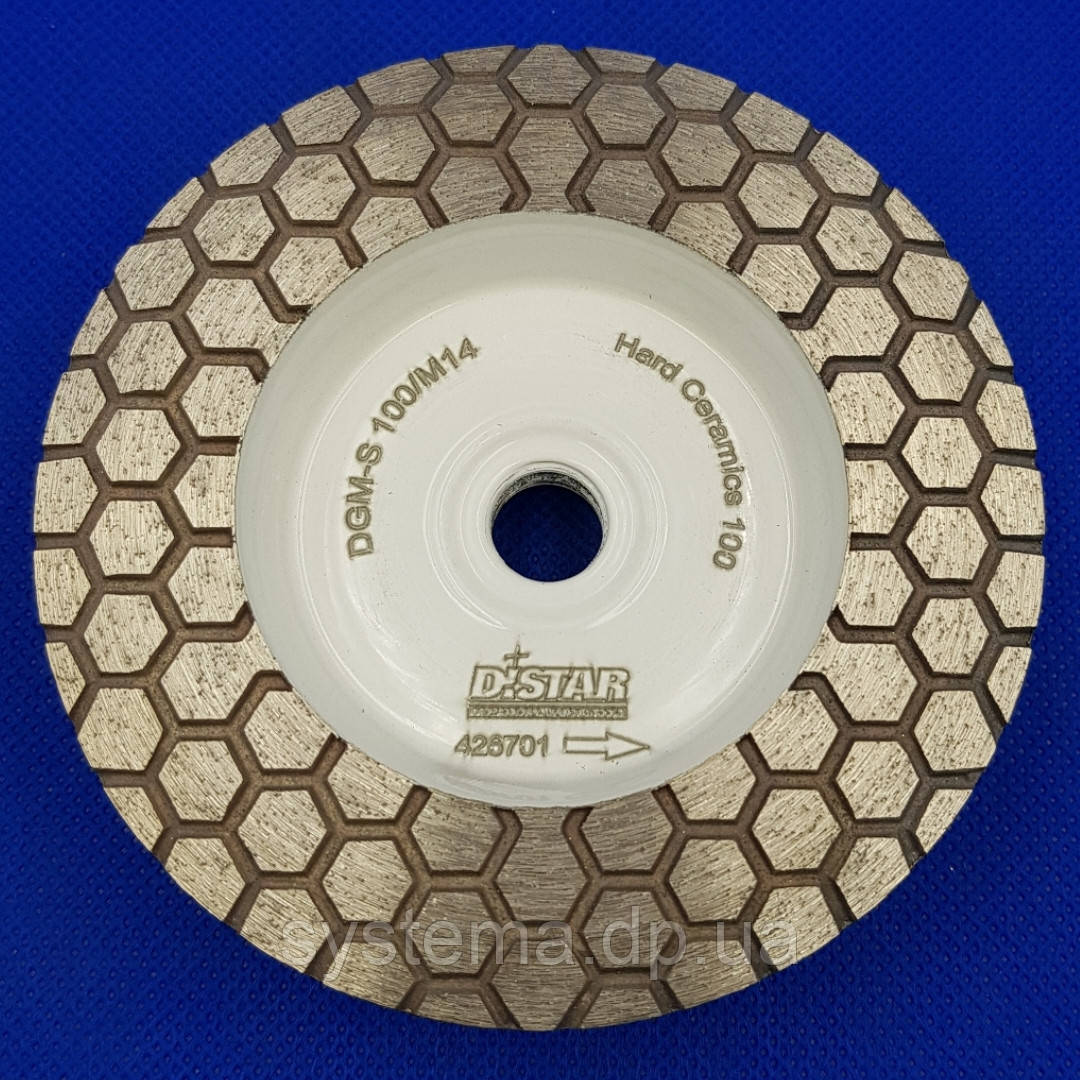 Фреза алмазна з керамограніту Distar DGM-S 100/M14 Hard Ceramics 100/120