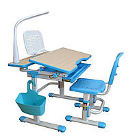 Комплект парта і стілець - трансформери 80 см (лампа L1 і підставка), синій