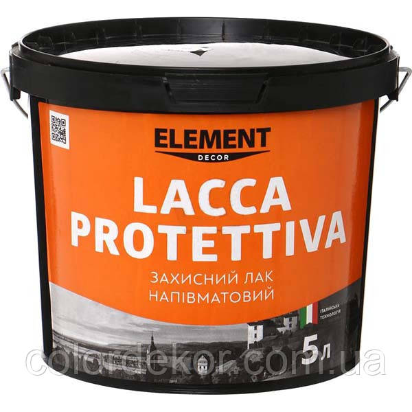 Захисний напівматовий лак Element Decor Lacca Protettiva 5 л