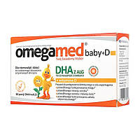 Omegamed Baby+D, DHA с водорослями + витамин D, капли, выжатые из капсулы твист-офф, 30 шт.