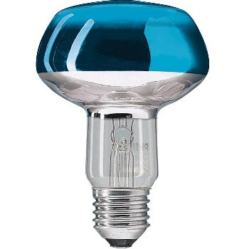 Лампа рефлекторна PHILIPS 60W R80 E27 синя, фото 1