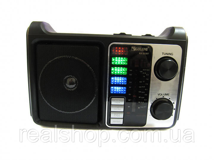 Радіоприймач Golon RX-333 usb sd card FM/AM/SW ліхтарик
