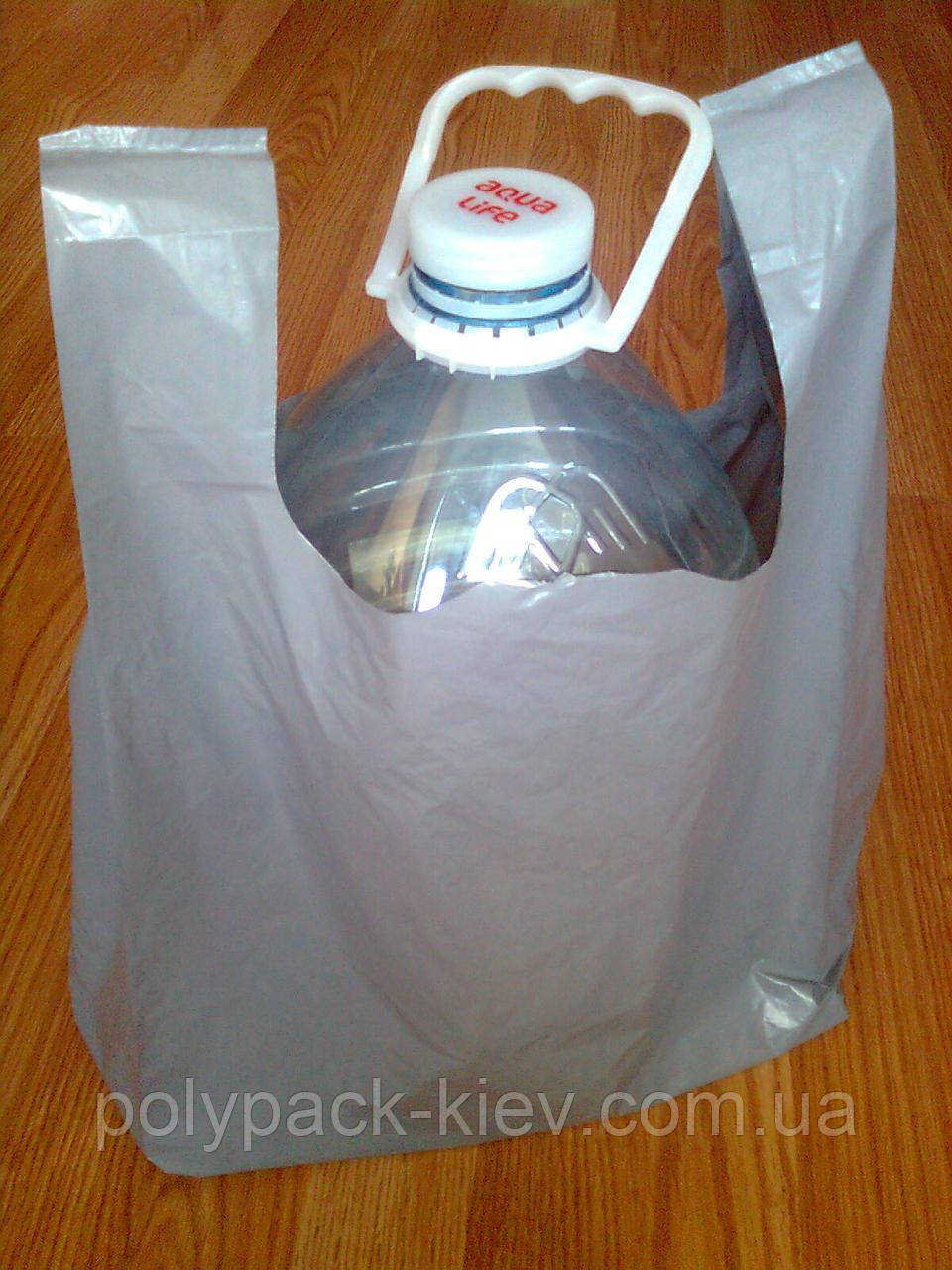 Пакеты майка 30*45 см на 7 кг прочные серые полиэтиленовые пакеты без печати пакет без логотипа кульки - фото 3 - id-p1127519659