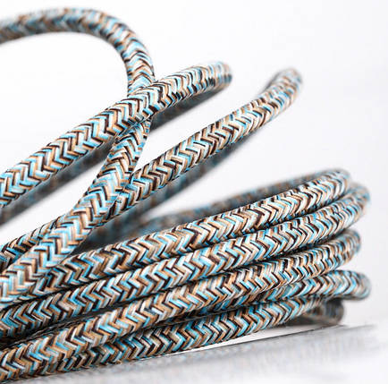 Кабель Rock USB — Type C 3A, QC3.0 Blue/Color cord, 1 м (для китайських телефонів), фото 3