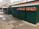 Огородження для 4-х контейнерів ТПВ з відкатними воротами, фото 2