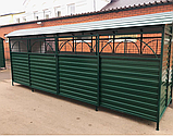 Огородження для 4-х контейнерів ТПВ з відкатними воротами, фото 3