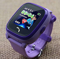 Детские Водонепроницаемые часы с gps Smart baby Q300S (Q100 aqua) фиолетовые