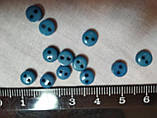 Гудзик для ляльок міні 6 мм. Відтінок синього. № 6.4, фото 2