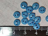Гудзик для ляльок міні 6 мм. Відтінок синього. № 6.5, фото 2
