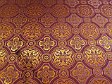 Церковна тканина парча Візантія червона з золотом, фото 7