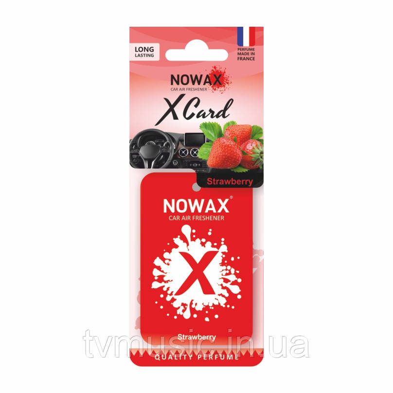 Ароматизатор у машину Nowax X Card Strawberry NX07538
