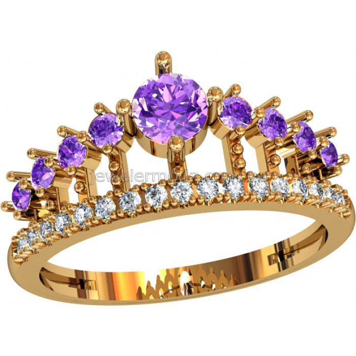 Корона Зернь кільце жіноче