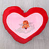 Подушка декоративна велике червоне серце, фото 2