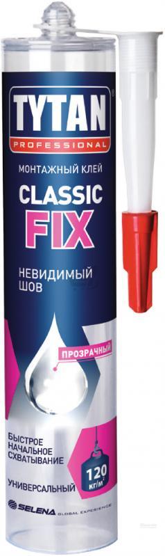 Tytan Classic Fix Багатоцільовий каучуковий клей Титан Класик Фікс (безбарвний) 310 мл