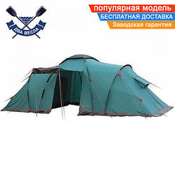 Двошаровий намет шестимісний туристичний Brest 6 (V2) намети шестимісні сімейні двокімнатні намети з великим тамбуром + 2 входи