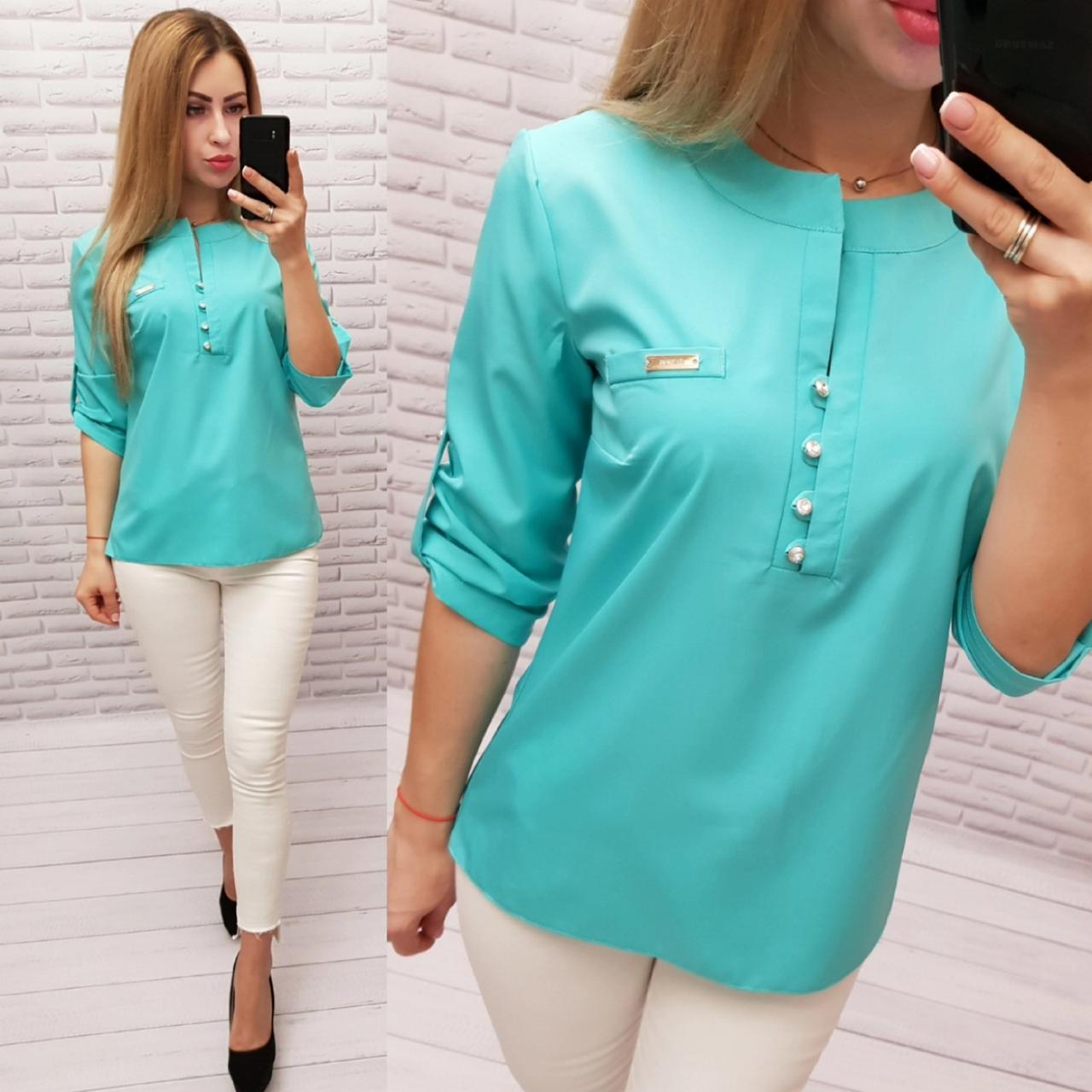 Блузка жіноча арт 830, колір бірюза, фото 1