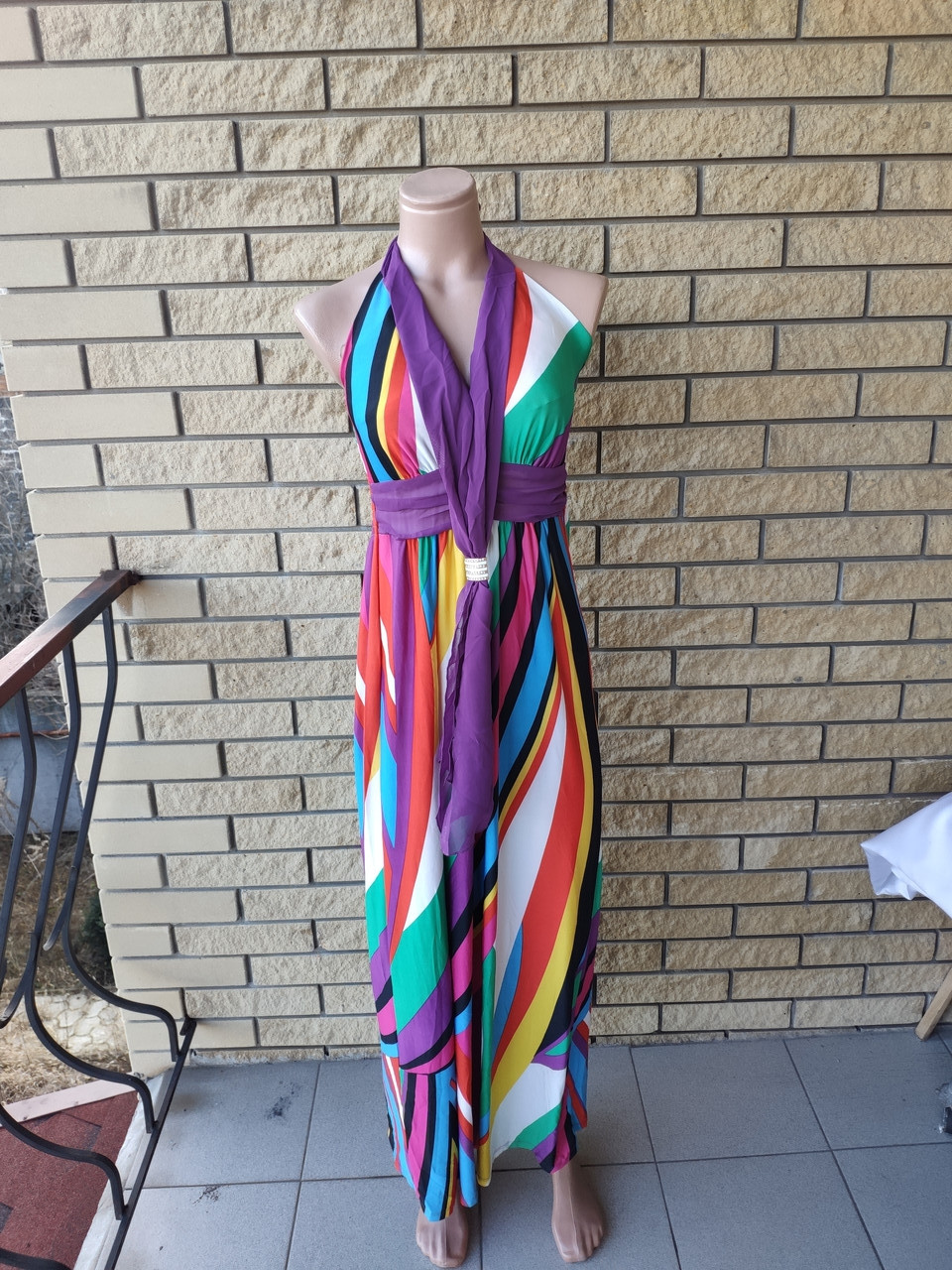 Сарафан довгий, у підлогу ONE SHE є великі розміри, тканина олія